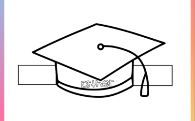Birrete fin de curso –  editable