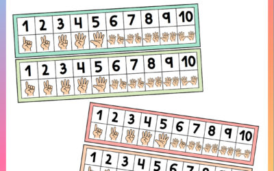 Recta numérica – números -manos (10)
