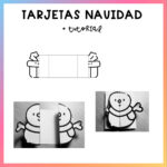 Tarjetas de Navidad imprimibles para infantil y primaria con diseño navideño educativo
