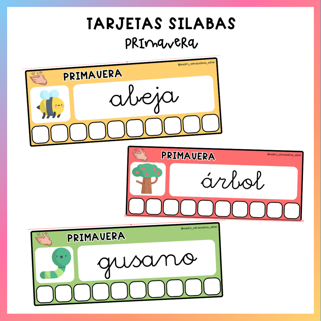 tarjetas sílabas