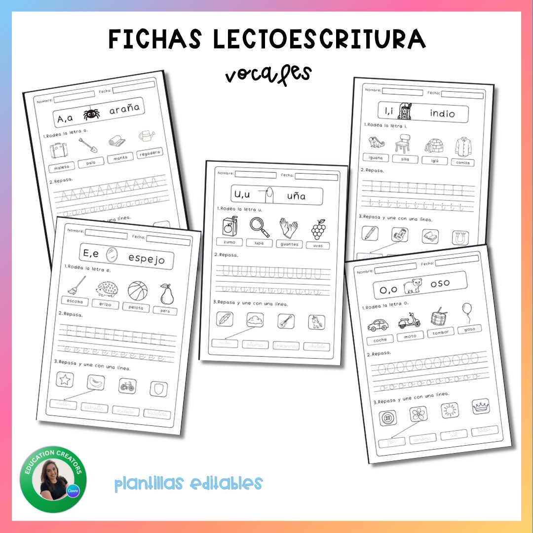 lectoescritura vocales